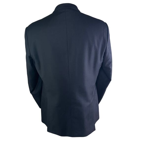 Pronto Uomo Men 44L Blazer Sport Coat Black Italy Super 120s Lanifico Rodina - Picture 6 of 11